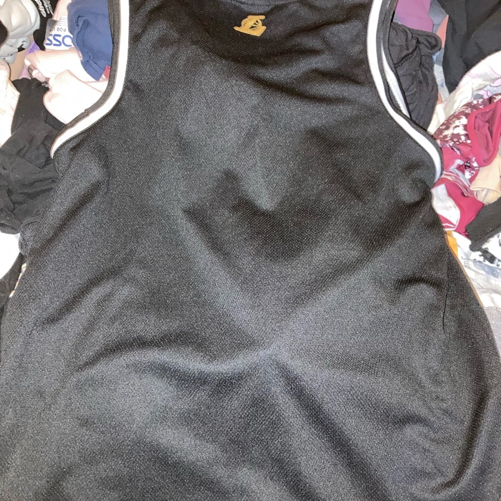 Black Lakers Athletic Tank Top with White Trim